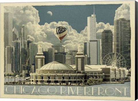 Framed Chicago River Cruise Day Print