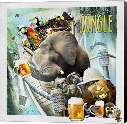 Framed Welcome to the Jungle 1 Print