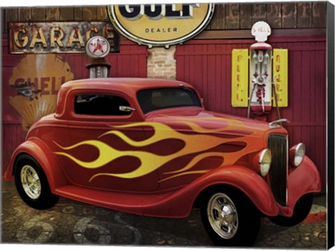 Framed Route 66 Garage Print