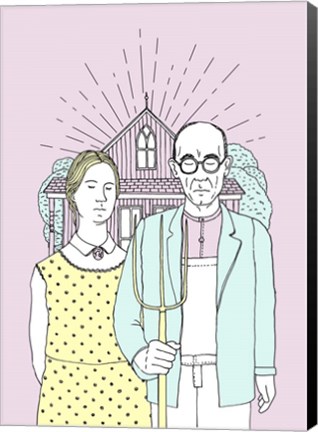 Framed American Gothic Pop Print