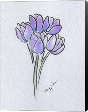 Framed Purple Tulips Print