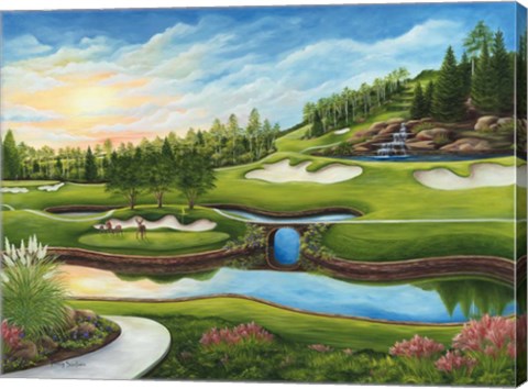 Framed Last Foursome of the Day Print