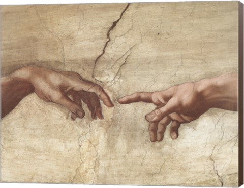 Framed Creation of Adam (Detail) Print