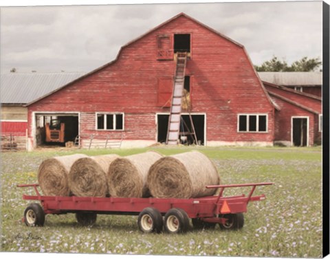 Framed Clayton Hay Wagon Print