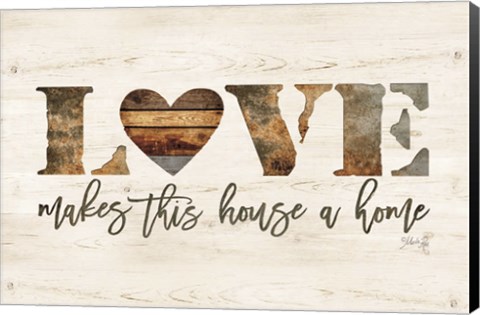 Framed Love Makes This House a Home Print