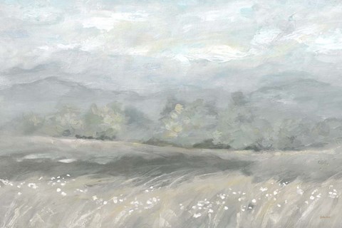 Framed Country Meadow Landscape Neutral Print