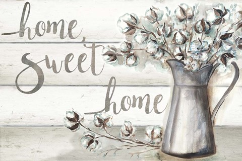 Framed Farmhouse Cotton Home Sweet Home Print