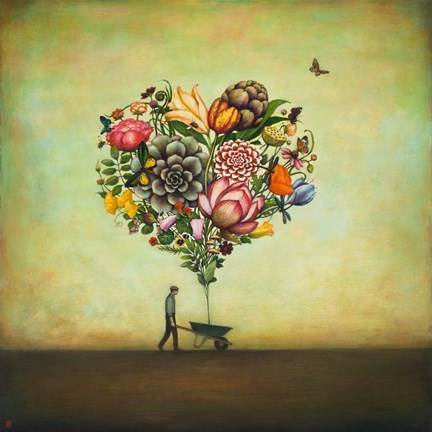 Framed Big Heart Botany Print