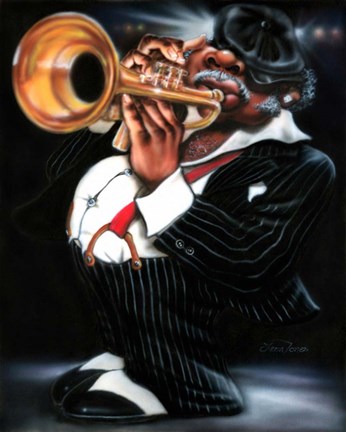 Framed Jazzman Papa Joe Print