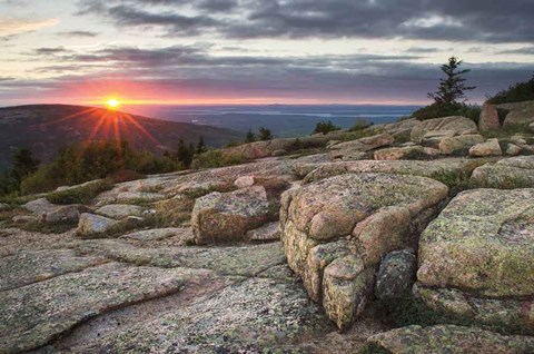 Framed Acadia National Park Sunset Print