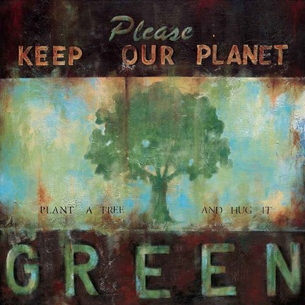 Framed Green Planet Print