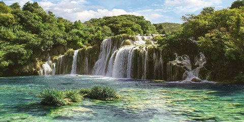 Framed Waterfall in Krka National Park, Croatia Print