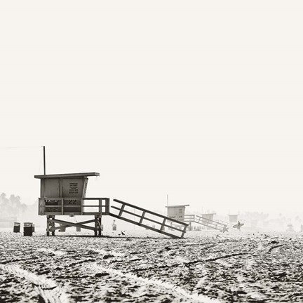 Framed BW Lifeguard Print