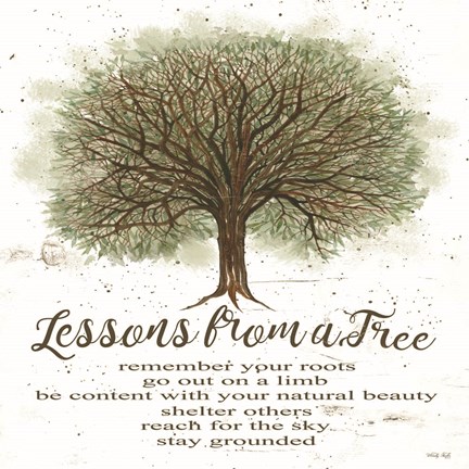 Framed Lessons From a Tree Print