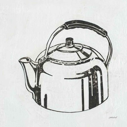 Framed Retro Tea Kettle Print