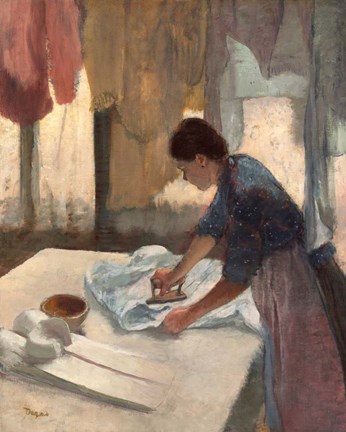 Framed Woman Ironing, c. 1876-1877 Print