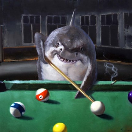 Framed Pool Shark Print