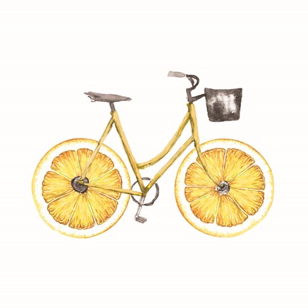 Framed Lemon Bike Print