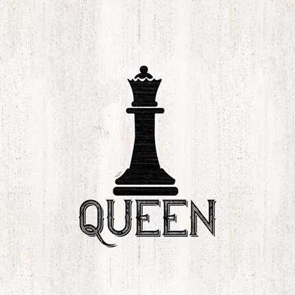 Framed Chess Piece II-Queen Print