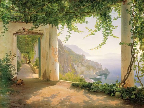 Framed View to the Amalfi Coast Print