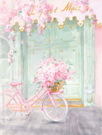 Framed Pastel Paris I Print