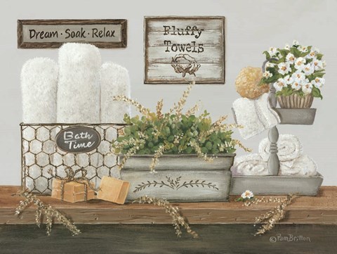 Framed Fluffy Towels Print