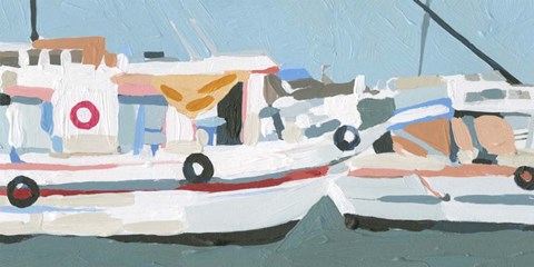 Framed Bright Boats II Print