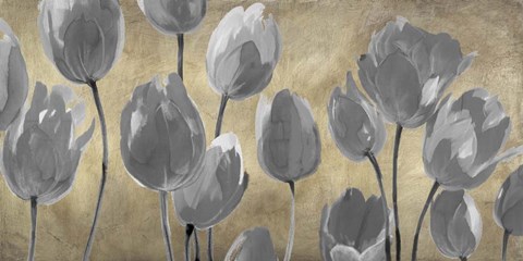 Framed Grey Tulips Print