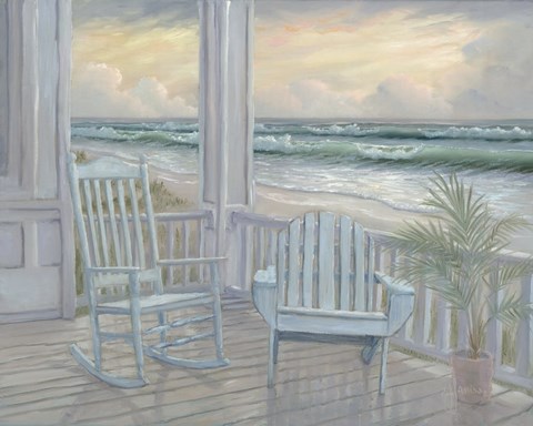 Framed Coastal Porch II Print