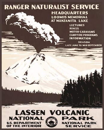 Framed Lessen Volcanic Park Print