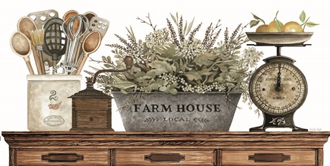 Framed Farm House Kitchen Print