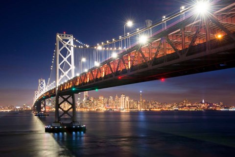 Framed Under The Bay Bridge Print