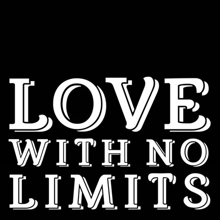 Framed In Black &amp; White Sentiment IV-No Limits Print