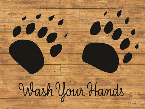 Framed Cabin Wash Your Hands Print