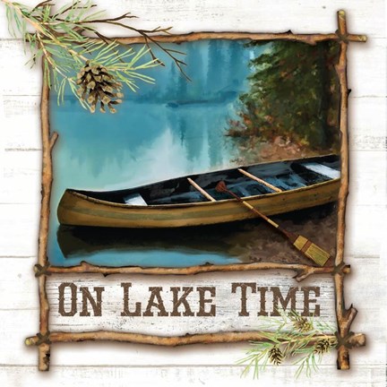 Framed On Lake Time Print