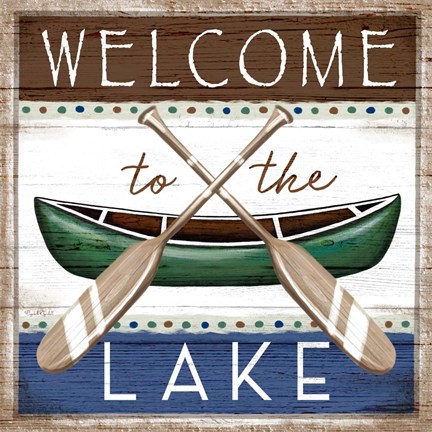 Framed Welcome to the Lake Print