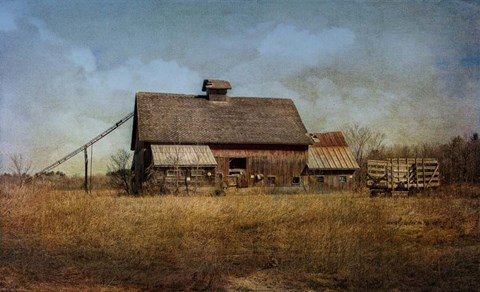 Framed Old Hay Barn Print
