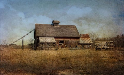 Framed Old Hay Barn Print