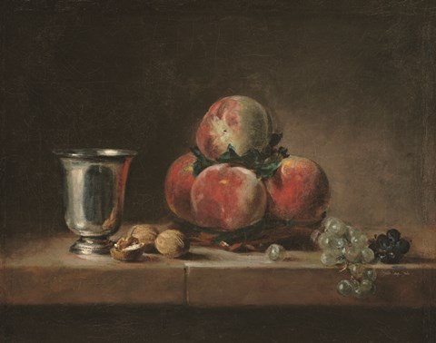 Framed Vintage Peach Still Life Print