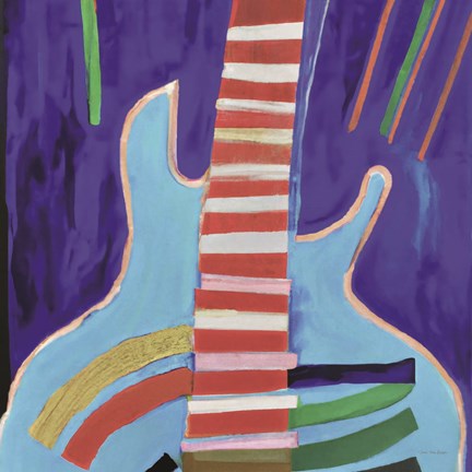 Framed Colorful Guitar Print