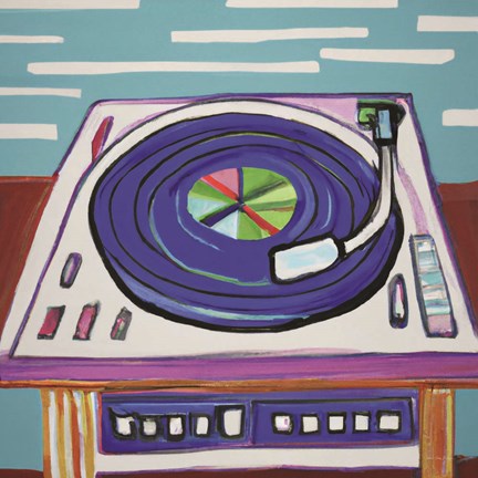 Framed Groovy Turntable Print