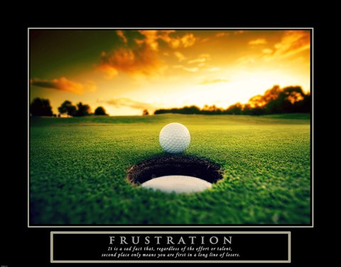 Framed Frustration - Golf Ball Print