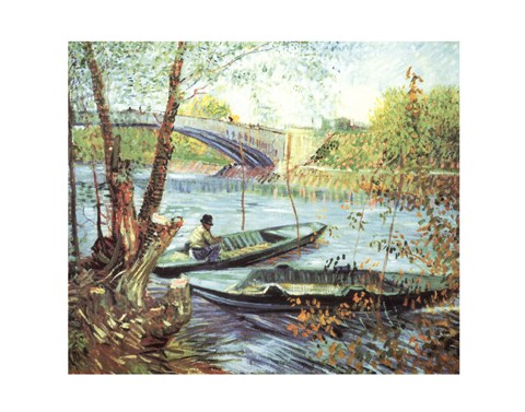 Framed Fisherman in His Boat Print