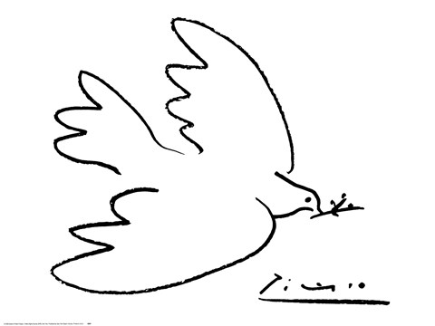 Framed Dove of Peace Print