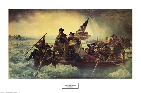 Framed Washington Crossing the Delaware, c.1851 Print