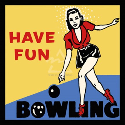 Framed Have Fun Bowling Print