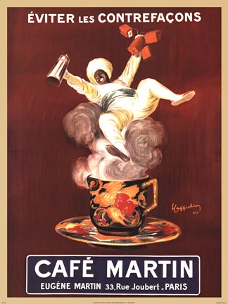 Framed Cafe Martin Print