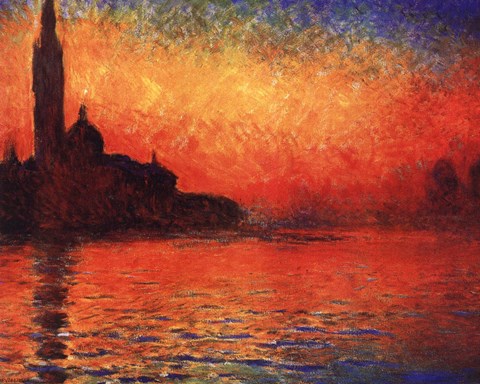 Framed San Giorgio Maggiore at Twilight (Dusk in Venice), c.1908 Print