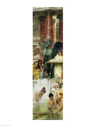 Framed In the Roman Baths, or Roman Women In The Bath, 1876 Print