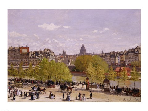 Framed Quai du Louvre, Paris, 1866-7 Print
